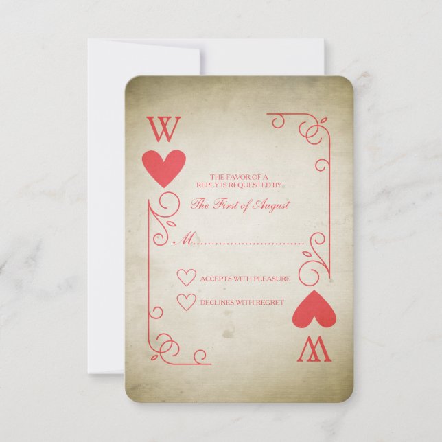 Vintage Ace of Hearts Bröllop OSA (Framsida)