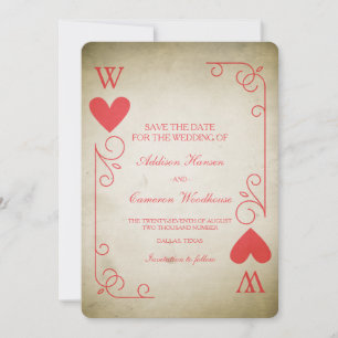 Vintage Ace of Hearts Spara datum Datumet