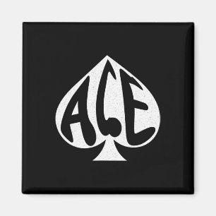 Vintage Ace of Spades Texas Hold Card Magnet
