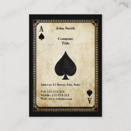 Vintage Ace of Spades Visitkort