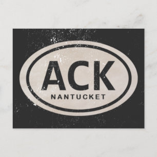 Vintage ACK Nantucket MORSA Beach Märkre Postcard Vykort