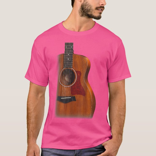 Vintage Acoustic Guitar T Shirt (Framsida)