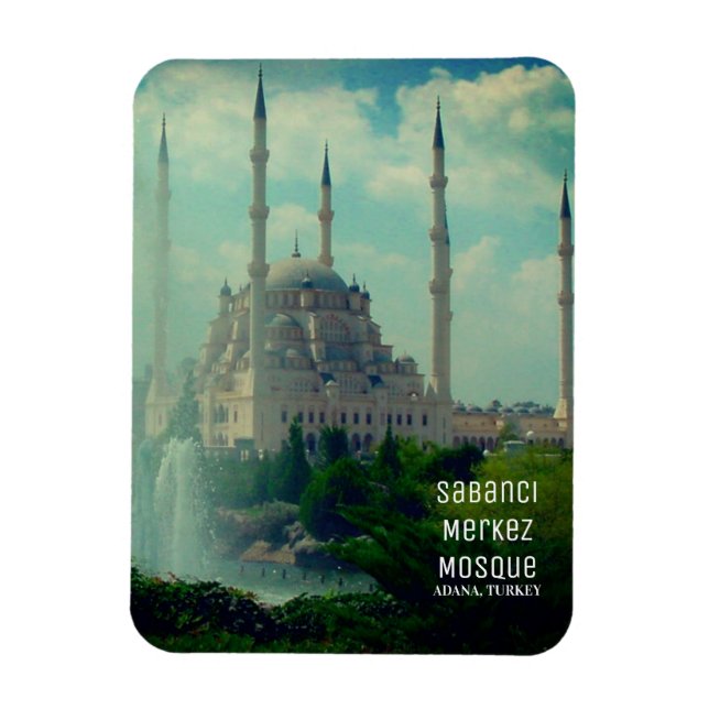Vintage Adana, Turkiets moské Magnet (Vertikal)