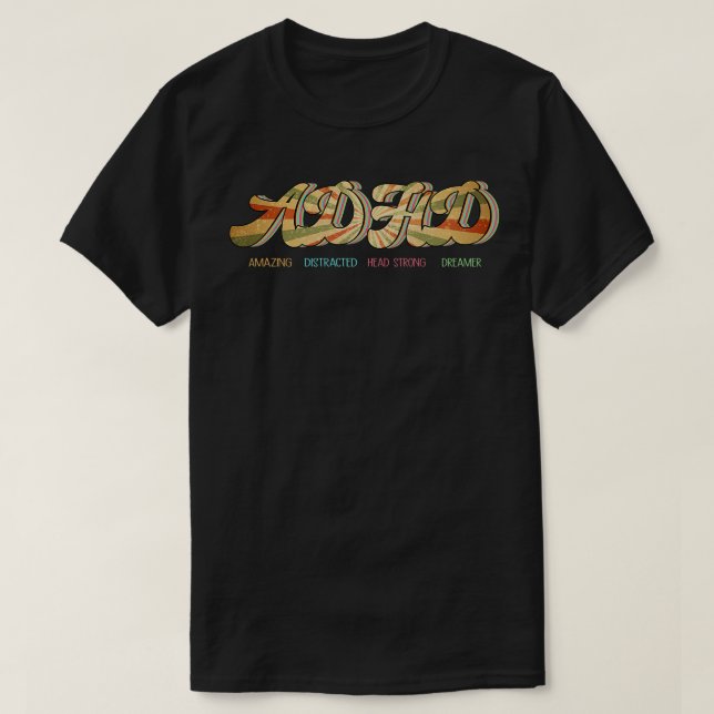 Vintage ADHD Autism Awareness Amazin T Shirt (Design framsida)