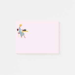 Vintage administrativ assistent – Retro kontor Post-it Block