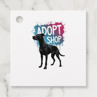 Vintage Adoptera Adoptera Inte Köp Hund Graffiti R Gåvor Etiketter