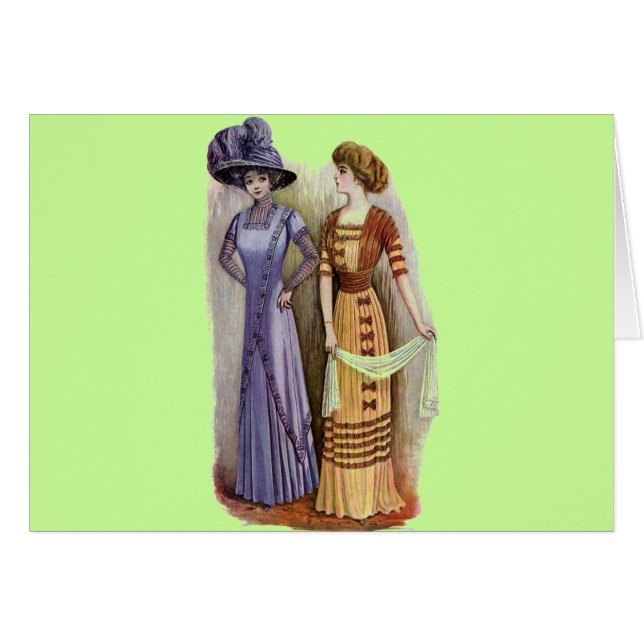 Vintage-adresser Hälsningskort (Framsidan Horizontal)