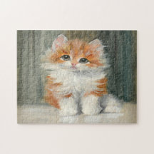 Vintage Adsible Kitten Meta Plückebaum Painting
