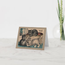 Vintage Adsible Kittens Lithograph