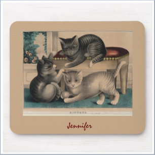 Vintage Adsible Kittens Lithograph Musmatta