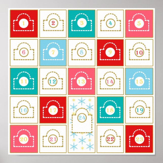Vintage Advent Calendar Poster (Framsidan)