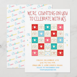 Vintage Adventskalender Personlig Inbjudningar