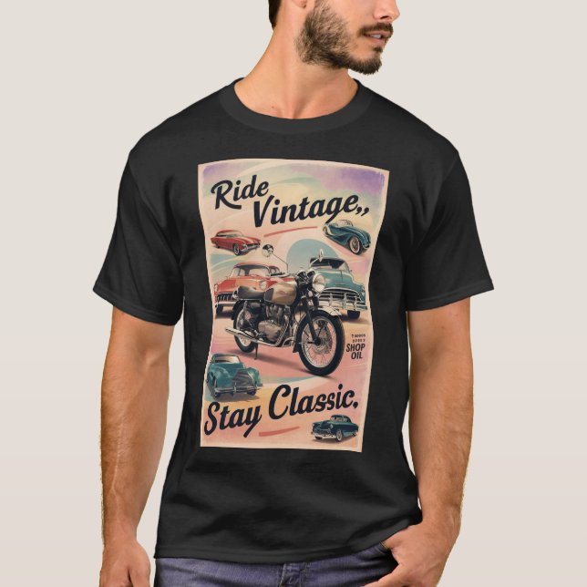 Vintage Advertisement Throwback T Shirt (Framsida)