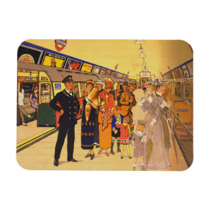 Vintage Advertising Poster för Londons tunnelbana Magnet