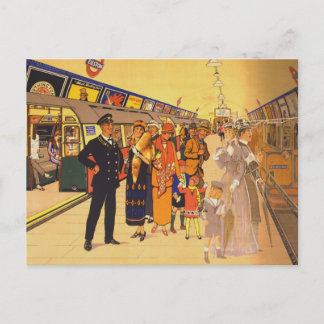 Vintage Advertising Poster för Londons tunnelbana Vykort