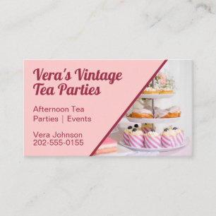 Vintage Aeftermiddag Tea Party Visitkort