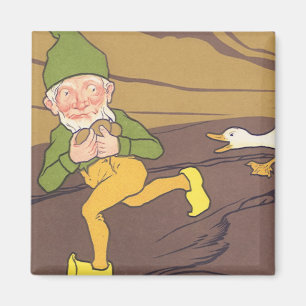 Vintage Aesop-fabel Gåsen som lagde det gyllene äg Magnet