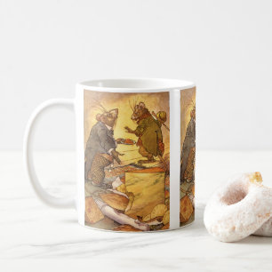 Vintage Aesop's Fable, Land Mouse, City Mouse Kaffemugg
