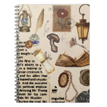 Vintage Aesthetic Collage Notebook - Antique Bok