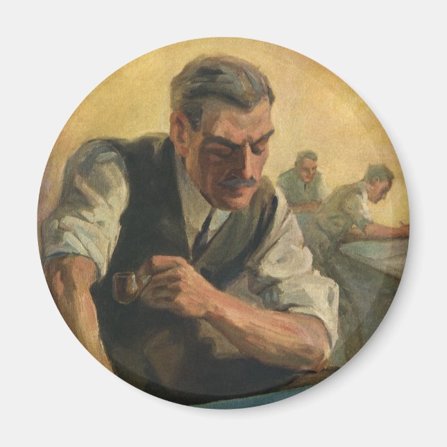 Vintage affärsarkitekt och byggnadsritningar magnet (Framsidan)