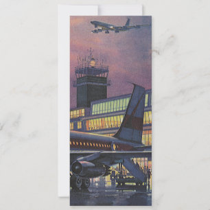 Vintage Affärspassagerare på flygplan på flygplats
