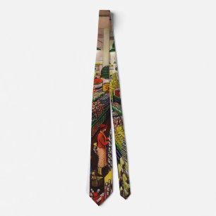 Vintage affärsupermarket, mat och dryck slips