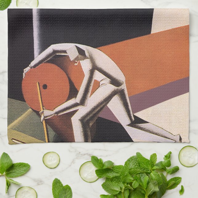 Vintage - Affärsverksamhet, konsthandlingar och te Kökshandduk (Vikta)