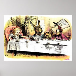 VINTAGE AFFISCH - ALICE AT AT THE TEA PARTY - BÄST