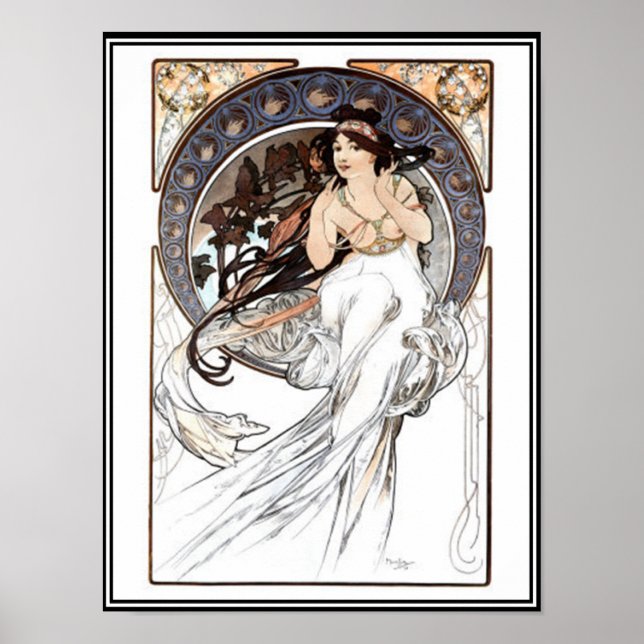 Vintage affisch Alphonse Mucha Ad (Framsidan)