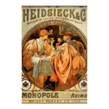 Vintage affisch Alphonse Mucha Biscuits Ad 2