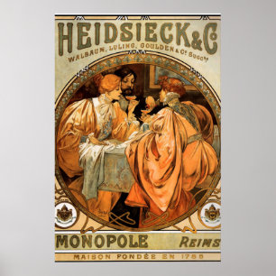 Vintage affisch Alphonse Mucha Biscuits Ad 2