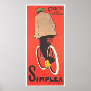 Vintage affisch Art - Simplex Bicycles