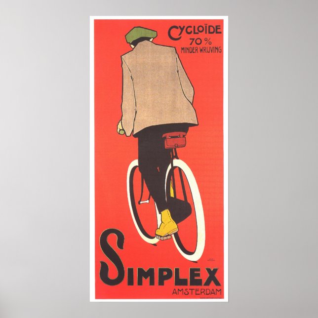 Vintage affisch Art - Simplex Bicycles (Framsidan)