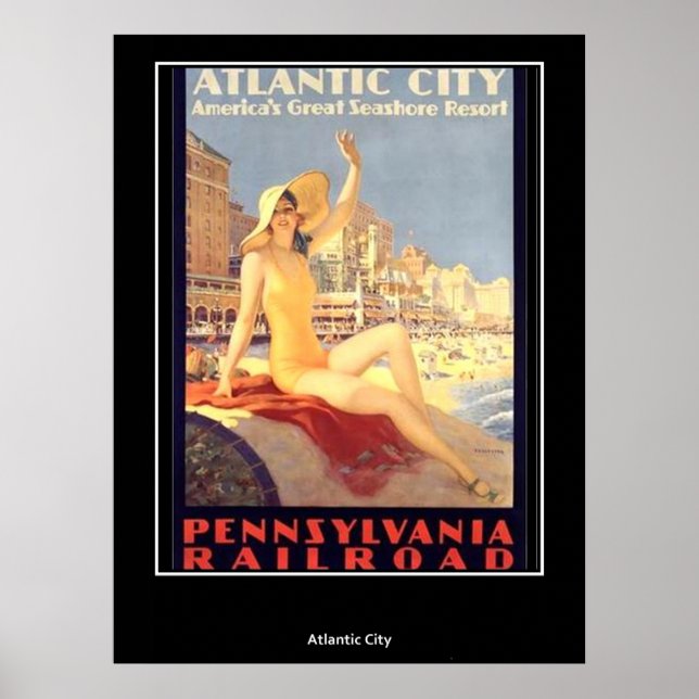 Vintage affisch Atlantic City (Framsidan)
