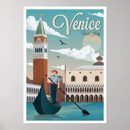 Vintage affisch - Besök Venedig-Italien
