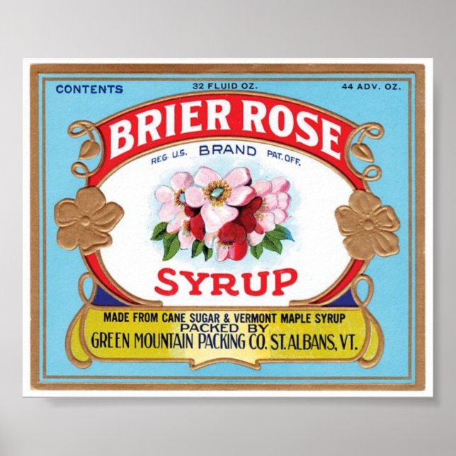 Vintage affisch - Brier Ro Syrup (Framsidan)