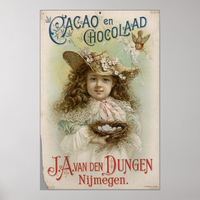 VINTAGE AFFISCH - CHOCOLATE COMPANY ADVERTISEMENT (Framsidan)
