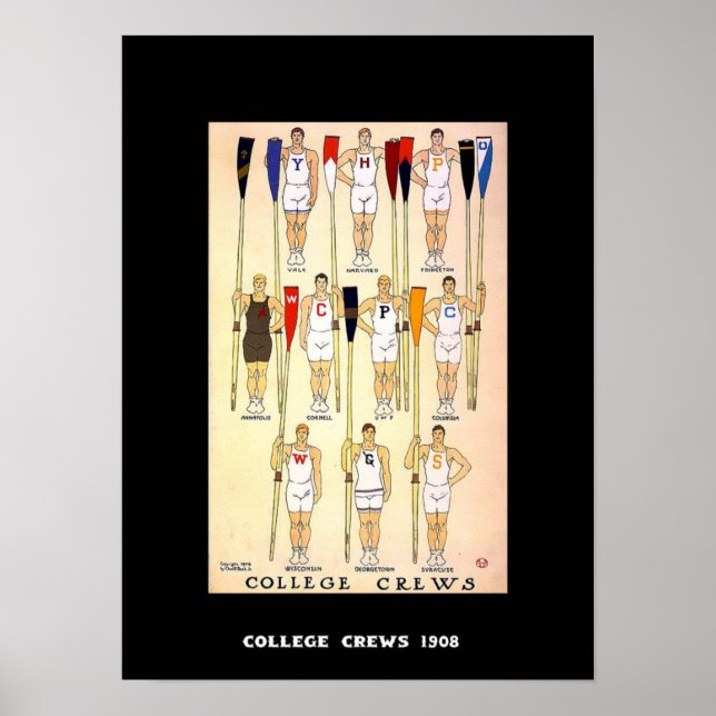Vintage affisch Crew 1908 (Framsidan)