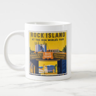 Vintage affisch for 1933-34 Chicago World's Fair Jumbo Mugg