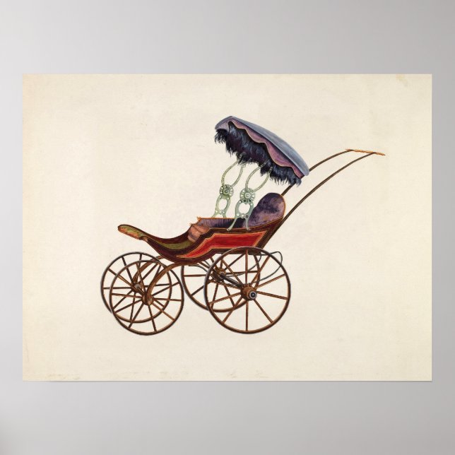 Vintage Affisch för Barnvagn (Framsidan)