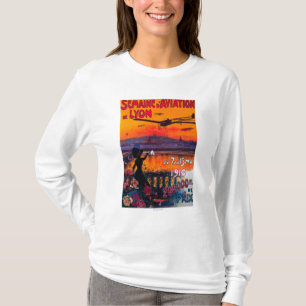 Vintage affisch för De Lyon för Semaine dflyg T-shirt