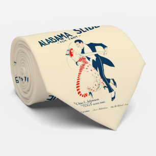 Vintage affisch för trav för räv för dansAlaba Slips