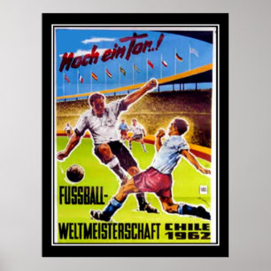 Vintage affisch Fotboll retro