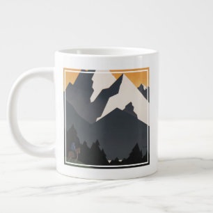 Vintage affisch främjar resor till Montana. Jumbo Mugg