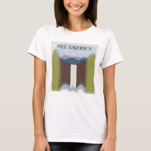 Vintage affisch främjar resor till Parker. T Shirt