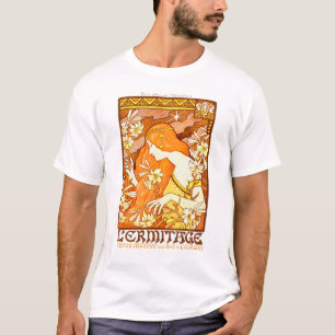 Vintage affisch Fransk Magazine Art nouveau Woman T Shirt