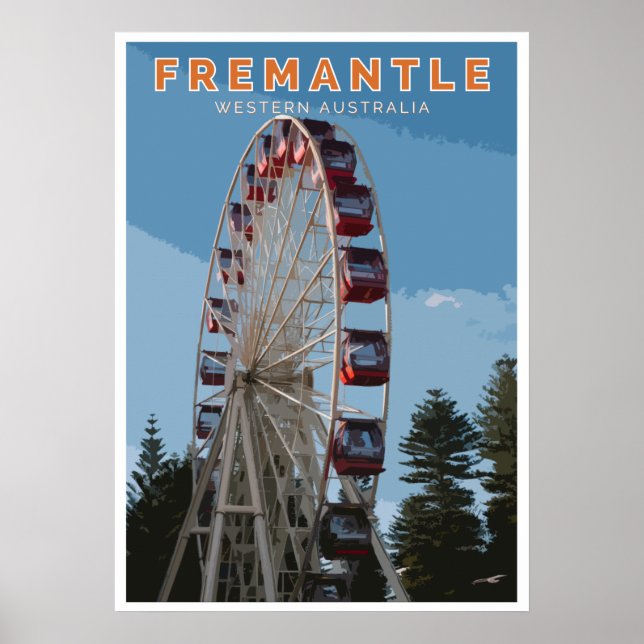 Vintage affisch - Fremantle, Westerna Australien (Framsidan)