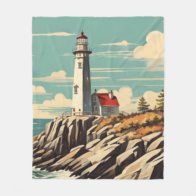 Vintage affisch fyr fleecefilt (Framsidan)