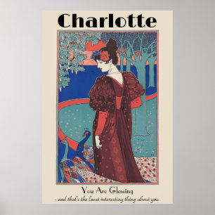 Vintage affisch-gåva till bästa flickvän poster