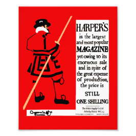 Vintage affisch Harper's Magazine Beefeater Fototryck
